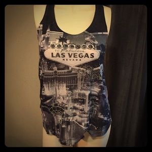 Rhinestone Vegas tank top
